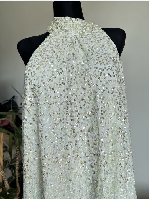 Asos miętowa 52 pióra , cekiny