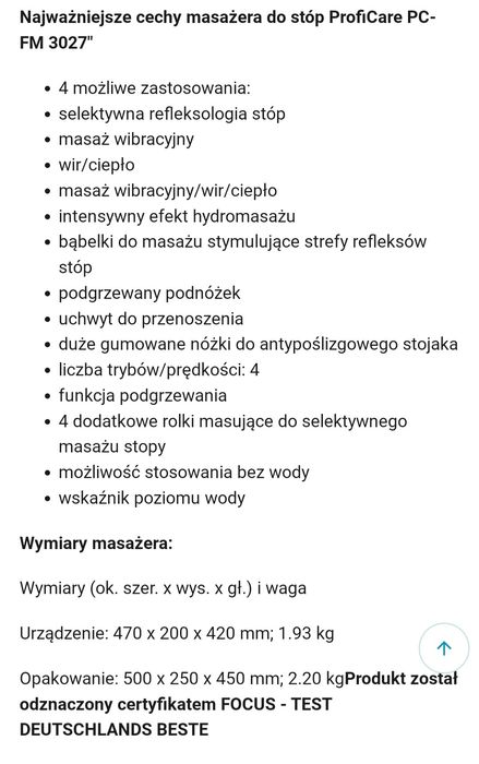Masażer do stóp NOWY