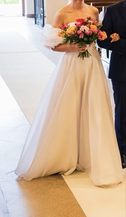 Suknia ślubna 38/40 gorsetowa, gorset kryty