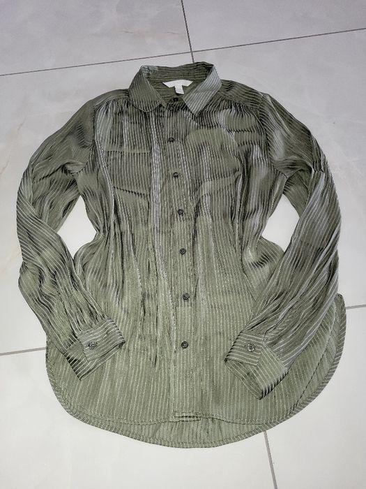 Oliwkowa koszula H&M r S