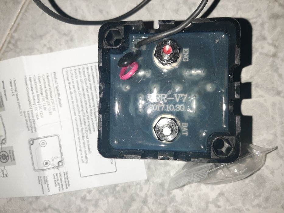 Relay sensível tensão isolador vsr bateria reserva rele autocaravana