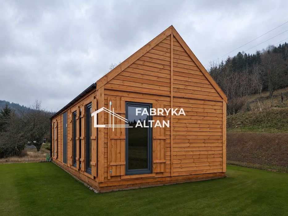 Domek letniskowy, stodoła, drewniany, nowoczesny, 4x8m - 32m -  Fabryka Altan