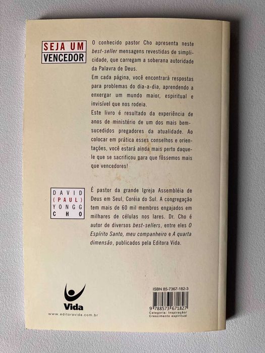 Seja Um Vencedor, de David Paul Yonggi Cho