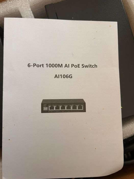 Switch PoE AI 6 Portas Gigabit – AI106G (1000Mbps) – Perfeito para Câmeras IP