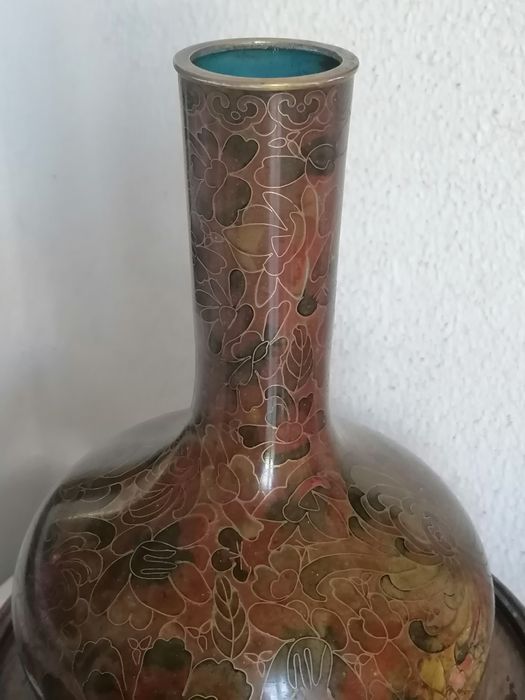Jarra Vintage em cloisonne