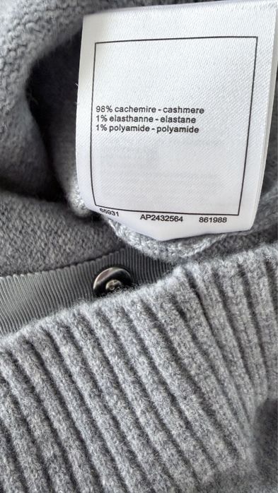 Sweter Chanel Kaszmir Szary