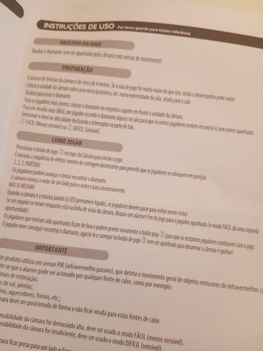 Jogo Câmera Espia, roubo da jóia interativo.