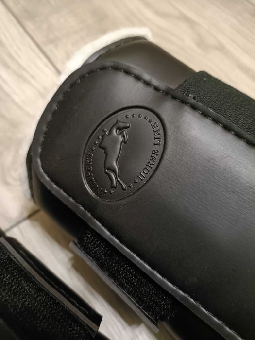 Ochraniacze FULL czarne skórzane