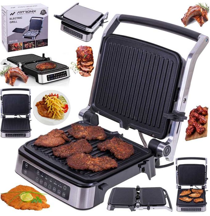Grill elektryczny 2000W ogrodowy stołowy opiekacz kanapek toster xxl