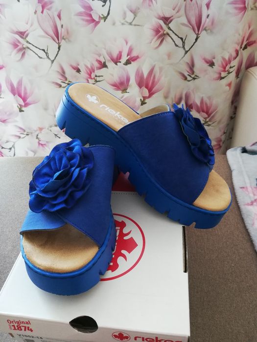 Rieker klapki na platformie r 36 NOWE