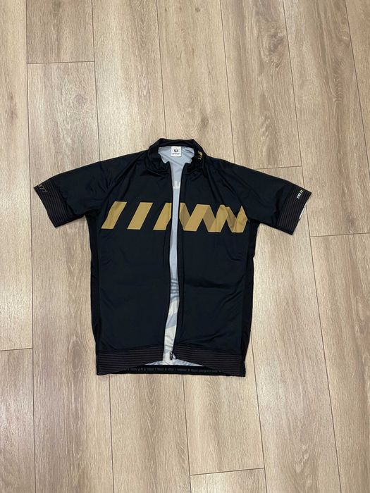 |2XL-L| Велофутболка / Велоджерси / Джерси Vermarc Winn PRR Black / Gold Short Sleeve Jersey