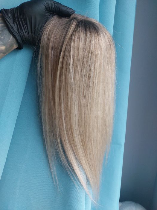 Topper 100% naturalny włos blond odrost