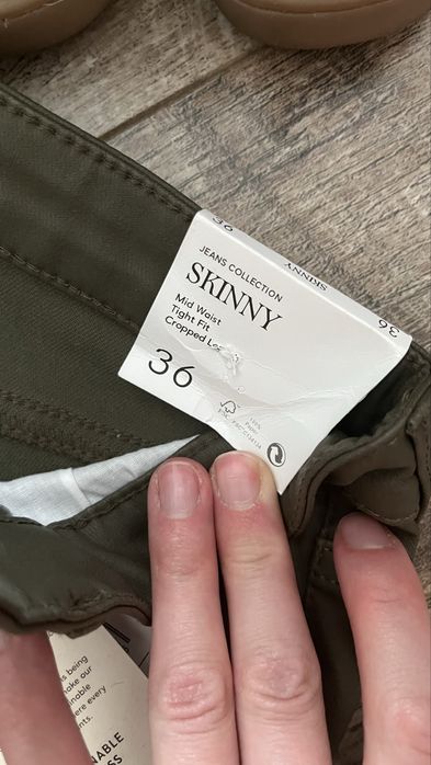 Нові джинси Mango Skinny хакі, розмір S (36), з бірками