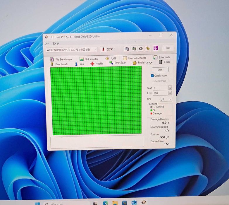 Dysk 500GB laptop 2,5 Sata sprawny bez wad smart hdd