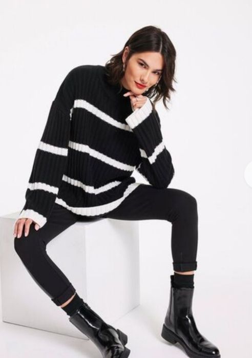 H&M премиум свитер 100% шерсть оверсайс