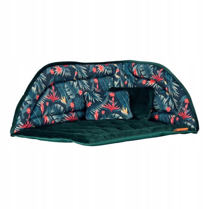 narożne legowisko do klatki kojca mały pies 30x40x16cm  zielone wzorek