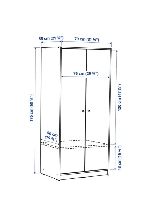 Roupeiro 2 portas IKEA