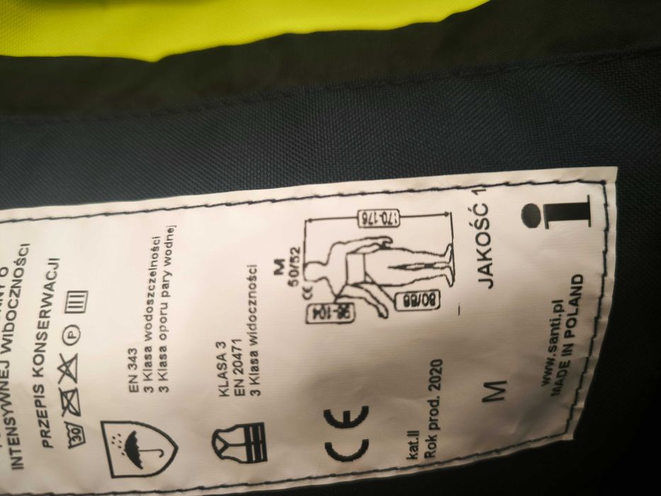Płaszzcz kurtka odblaskowa M