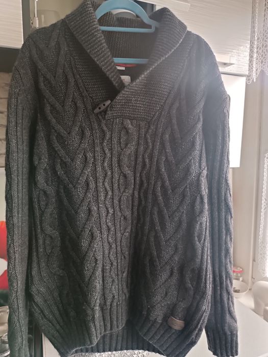 Sweter męski S.Oliver -XL-ciemny szary Bdb