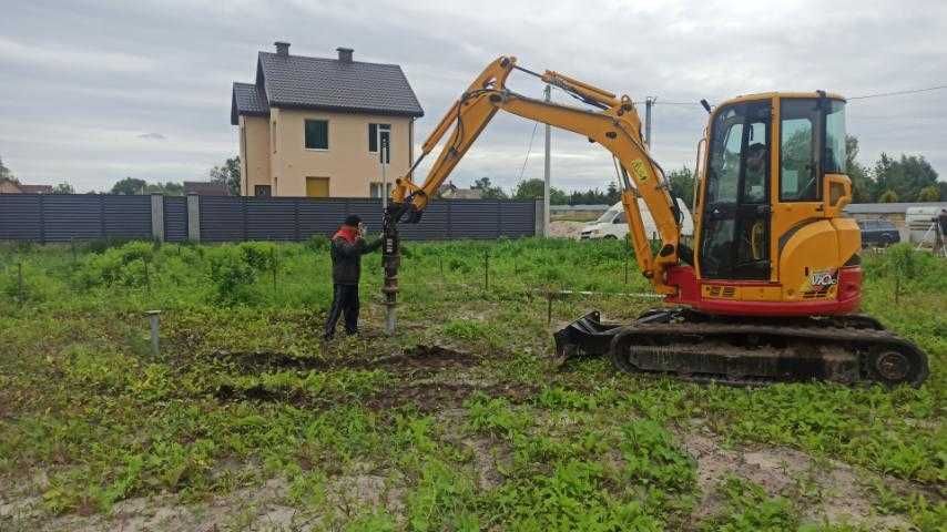 Бурение под Сваи - Ямобур - Экскаватор - Буровая