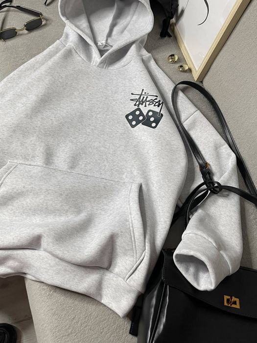 Базове оверсайз худі stussy. Біг лого на спині. Худі стусі