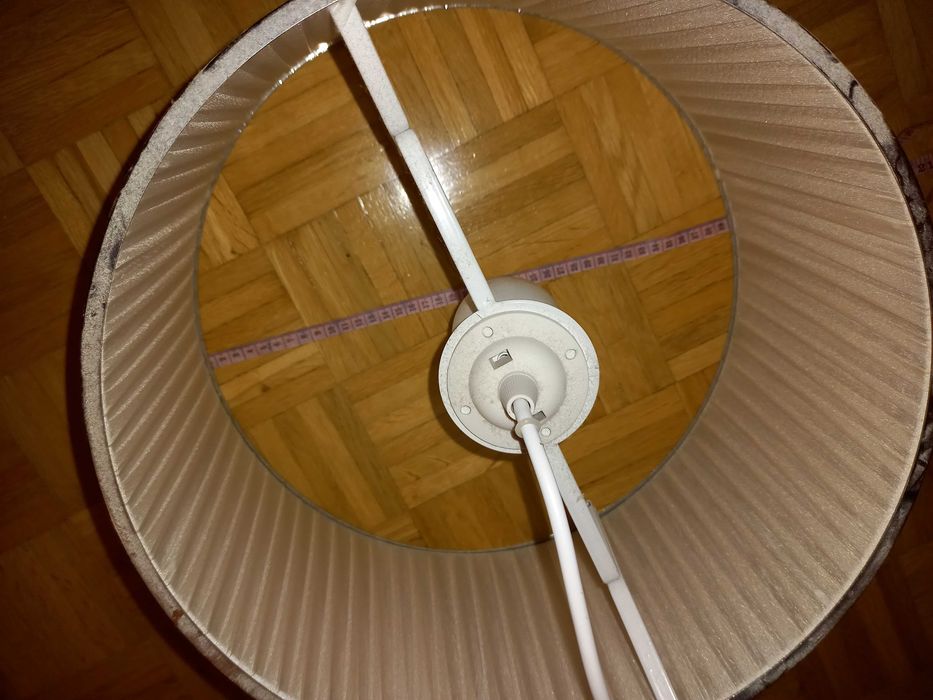 Klosz biały z tkaniny 40cm