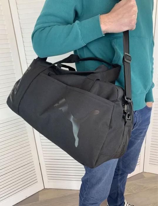 Спортивная дорожная черная сумка Puma / сумка мужская в спортзал