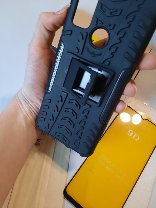 Etui pancer na Alcatel 3L 2021 z szkłem hartowanym