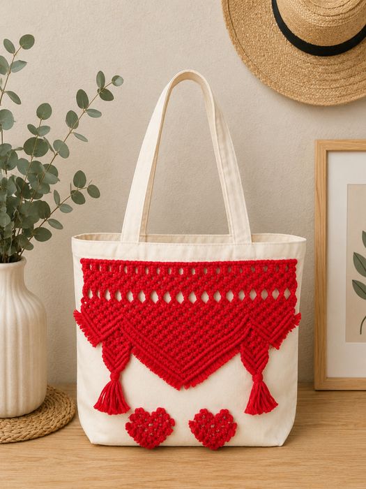 Produtos de macramê,shopper