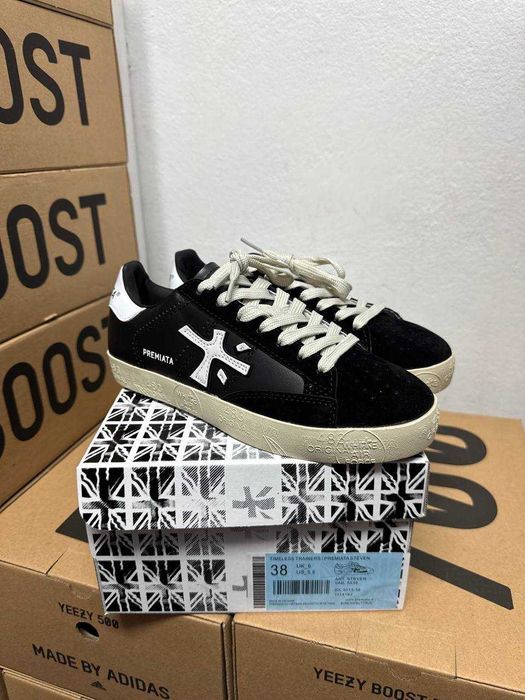 Кеды Кроссовки Premiata steven black / Премиата черные 38 39 42 43 44