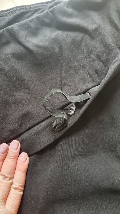 Okazja! Czarne spodnie ciążowe r.46