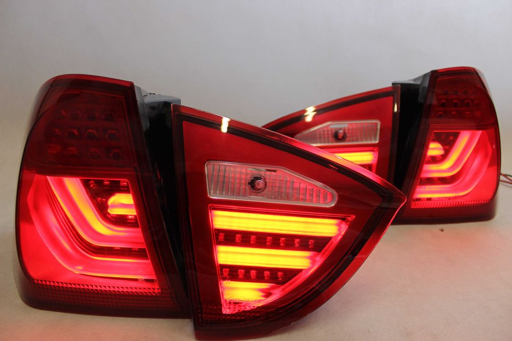 Lampy światła tył tylne BMW E90 05-08 SEDAN RED LED BAR NEON IGŁA