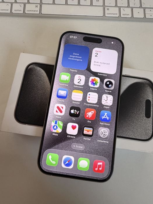 iPhone 15 Pro 128gb White Idealny Bateria 95%