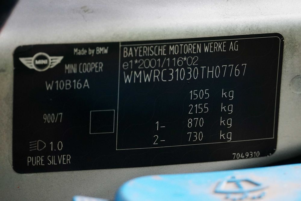 Mini Cooper 1.6 2003 R50 silver