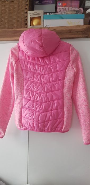 Dunnes stores różowa kurtka pikowana z rękawami sweterkowymi r.10-11 l