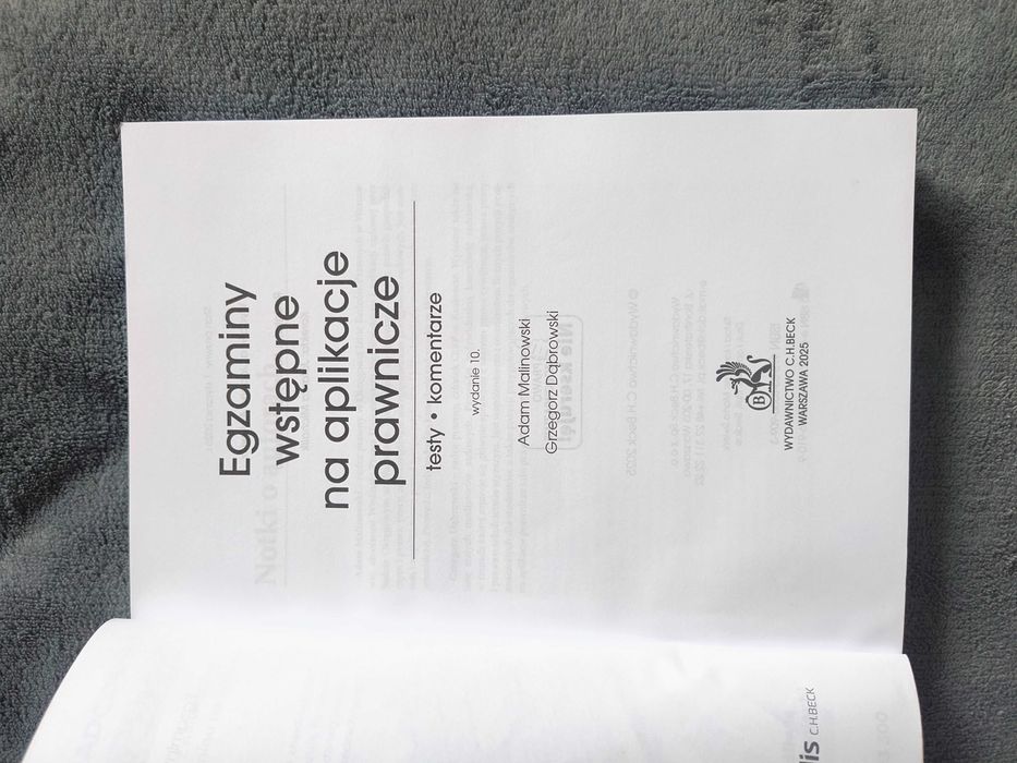 Egzaminy wstępne na aplikację prawnicze