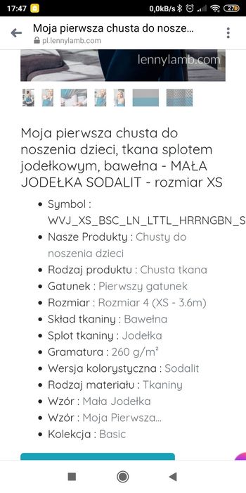 Chusta do noszenia Lenny 3,6