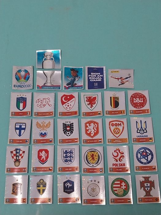 Lote 30 cromos Brilhantes Euro 2020 Te