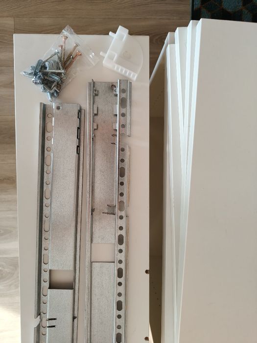 2 x Besta biala, polki, prowadnica  Ikea