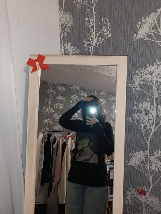 чорний Лонг з принтом