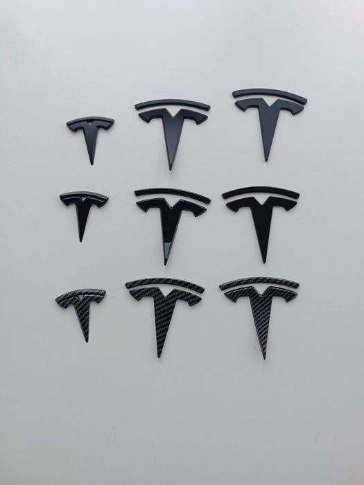 Накладки антихром на значок Tesla Model 3, Model Y(ціна 3шт.)