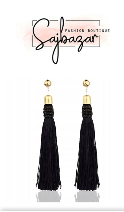 Kolczyki długie pudrowy róż