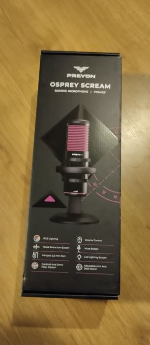 Mikrofon PREYON Osprey Scream RGB (POS43B)
