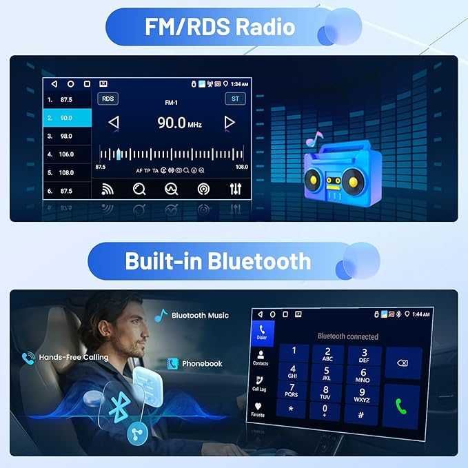 Radio samochodowe Android 15 do FIAT Panda 03r-12r 4+64 GB