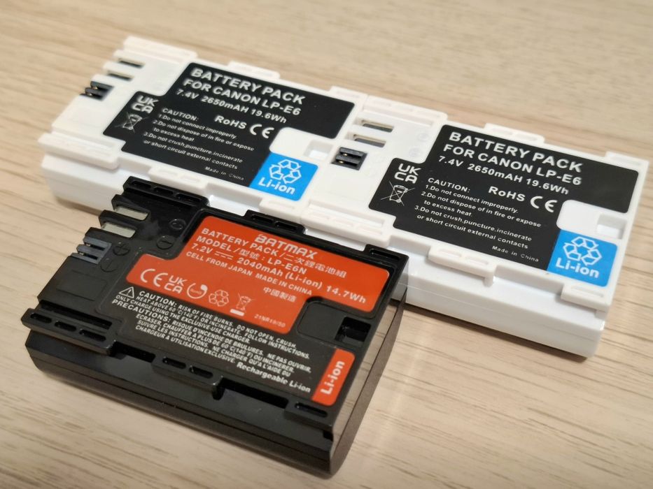 Baterias Batmax  LP-E6 (compatível Canon)+ Caixas proteção