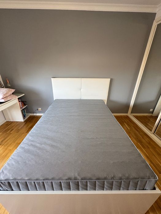 Cama IKEA BRIMNES 140x200 + Estrado + Colchão VESTERÖY 140x200