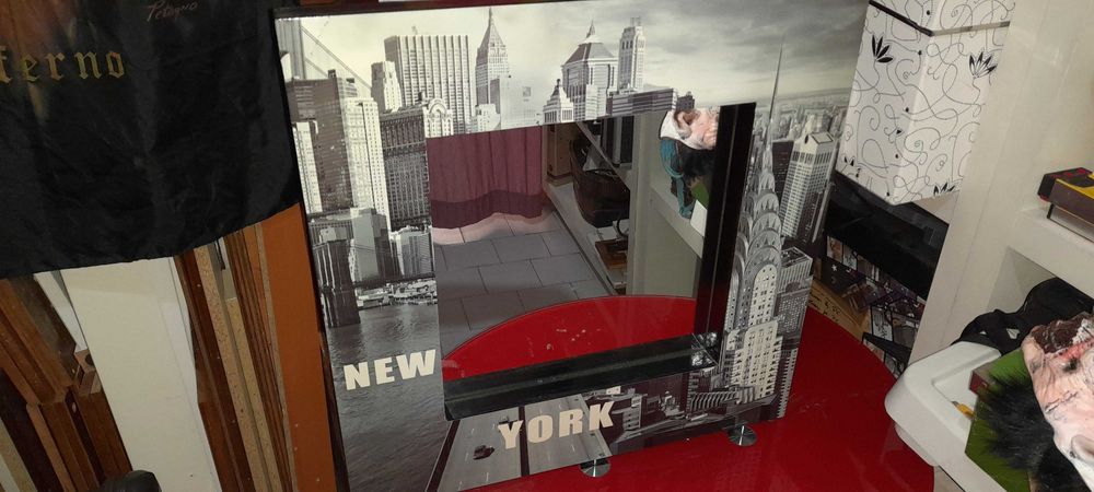 Espelho de parede em madeira lacada Nova York 60cm x4.5 cm