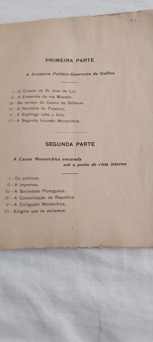 O estado Actual da Causa Monarchica 1912