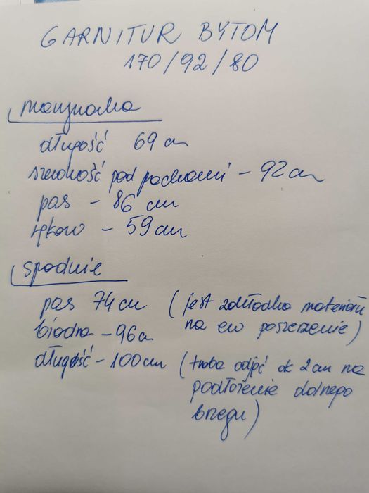 Garnitur na szczupłego chłopca  Bytom 170/92/74, jak nowy