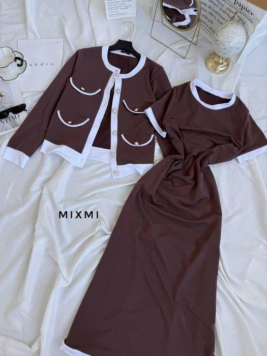 Жіночий костюм довга сукні і кофтинка